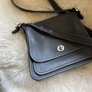Grey Vintage Coach crossbody purse